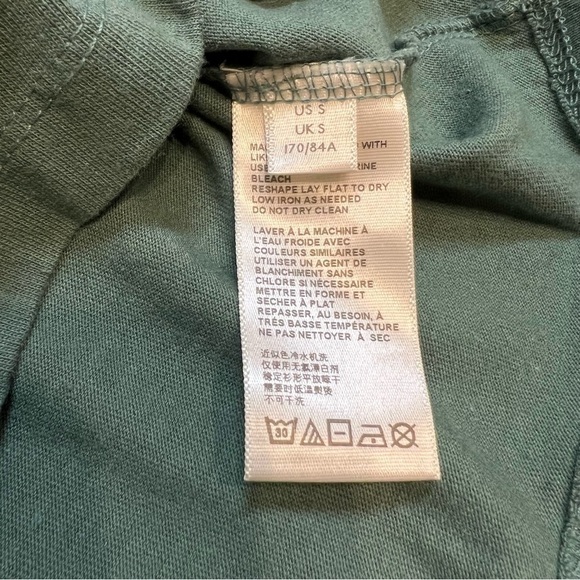 Urban Outfitters Army Green Round Neckline Crop Short Sleeves Casual Top Y2K S - Picture 5 of 11